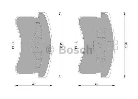 BOSCH 0986AB9266 Комплект гальмівних колодок, дискове гальмо