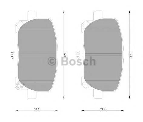 BOSCH 0986AB9352 Комплект гальмівних колодок, дискове гальмо