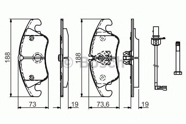 BOSCH 0986TB3165 Комплект гальмівних колодок, дискове гальмо