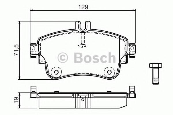 BOSCH 0986TB3194 Комплект гальмівних колодок, дискове гальмо