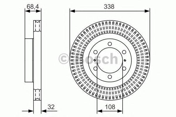 BOSCH 0986479A65 гальмівний диск