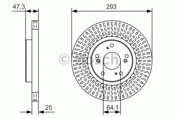 BOSCH 0986479B02 гальмівний диск