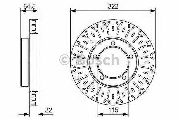 BOSCH 0986479T23 гальмівний диск