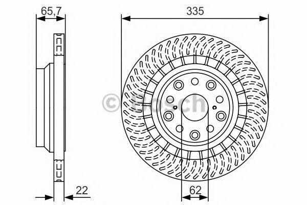 BOSCH 0986479T34 гальмівний диск