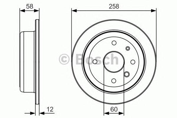 BOSCH 0986479T52 гальмівний диск