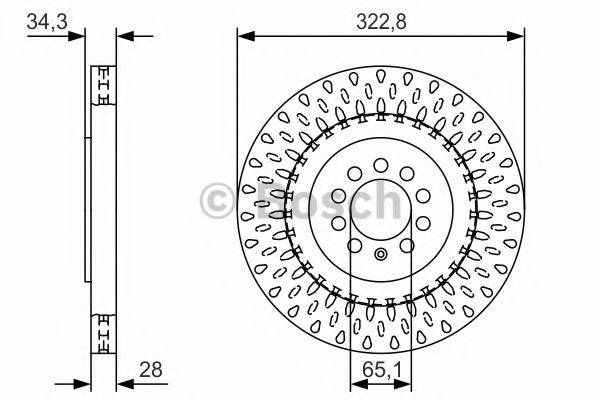 BOSCH 0986479U36 гальмівний диск