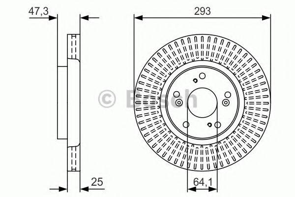 BOSCH 0986479U63 гальмівний диск