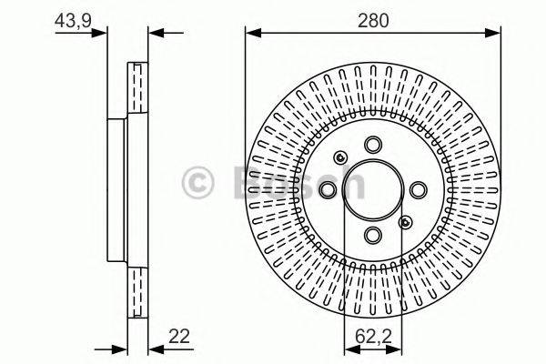 BOSCH 0986479U89 гальмівний диск