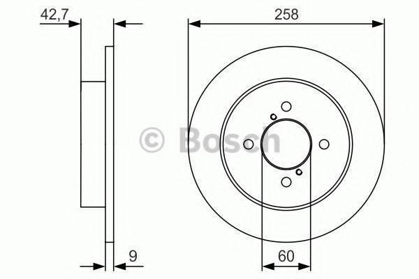 BOSCH 0986479U95 гальмівний диск