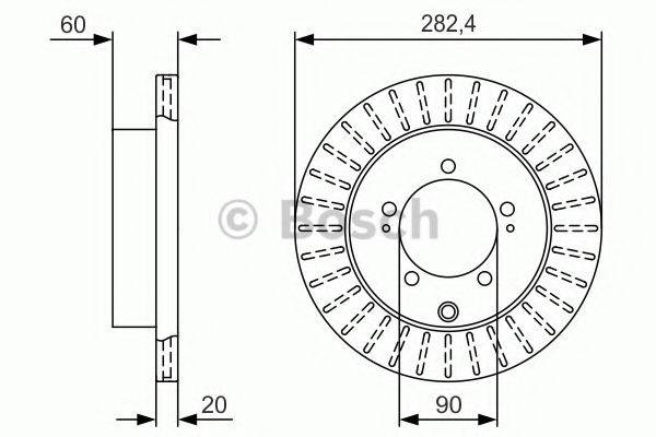 BOSCH 0986479V40 гальмівний диск