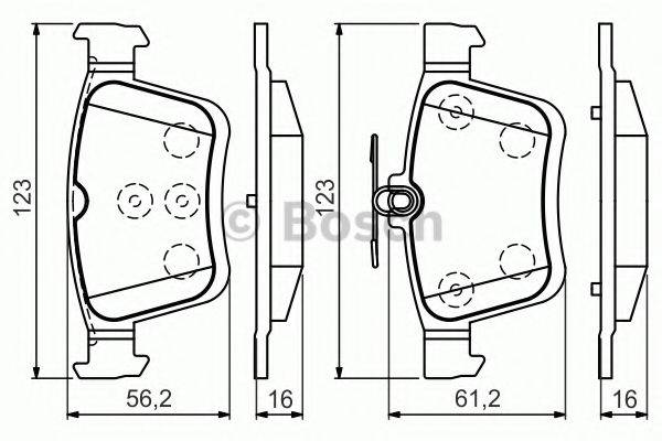 BOSCH 0986494659 Комплект гальмівних колодок, дискове гальмо