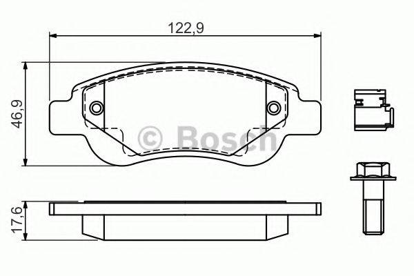 BOSCH 0986494606 Комплект гальмівних колодок, дискове гальмо