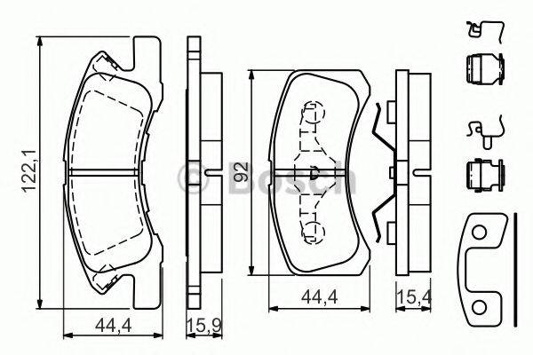 BOSCH 0986494610 Комплект гальмівних колодок, дискове гальмо