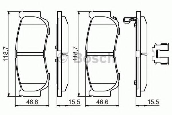 BOSCH 0986494628 Комплект гальмівних колодок, дискове гальмо