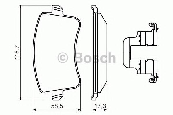 BOSCH 0986494637 Комплект гальмівних колодок, дискове гальмо