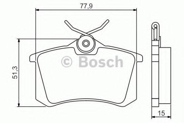 BOSCH 0986495226 Комплект гальмівних колодок, дискове гальмо