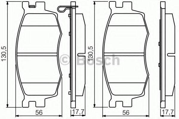 BOSCH 0986495240 Комплект гальмівних колодок, дискове гальмо