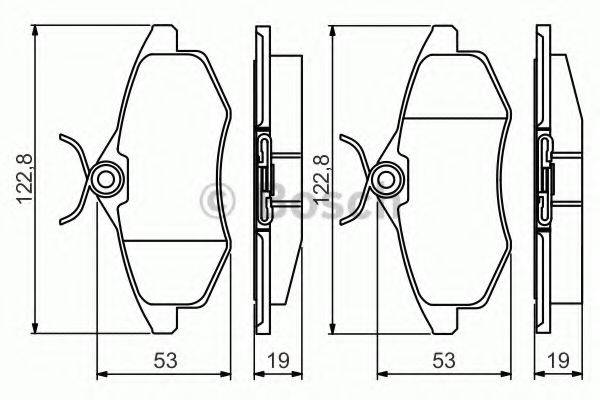 BOSCH 0986495268 Комплект гальмівних колодок, дискове гальмо