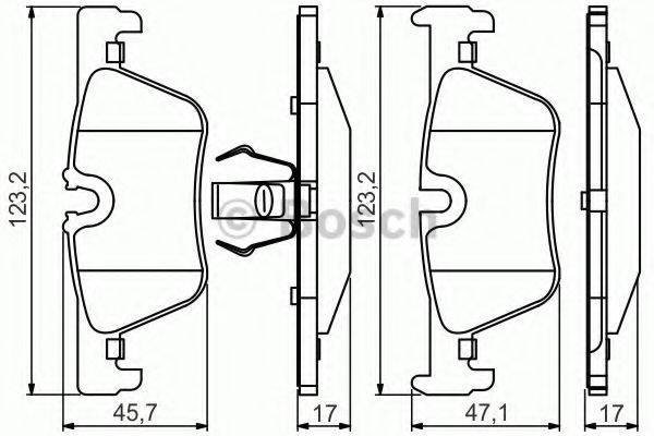 BOSCH 0986495289 Комплект гальмівних колодок, дискове гальмо