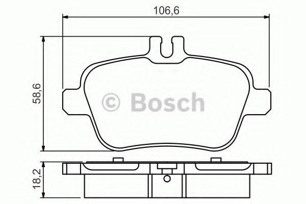 BOSCH 0986495348 Комплект гальмівних колодок, дискове гальмо