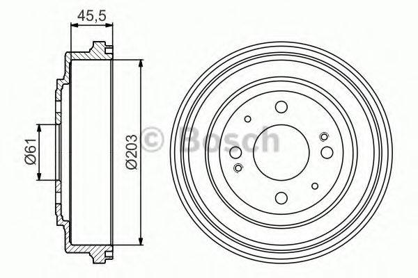 BOSCH 0986477166 Гальмівний барабан