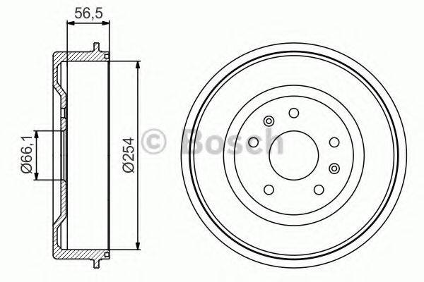 BOSCH 0986477227 Гальмівний барабан