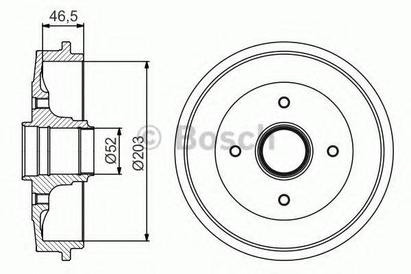 BOSCH 0986477253 Гальмівний барабан