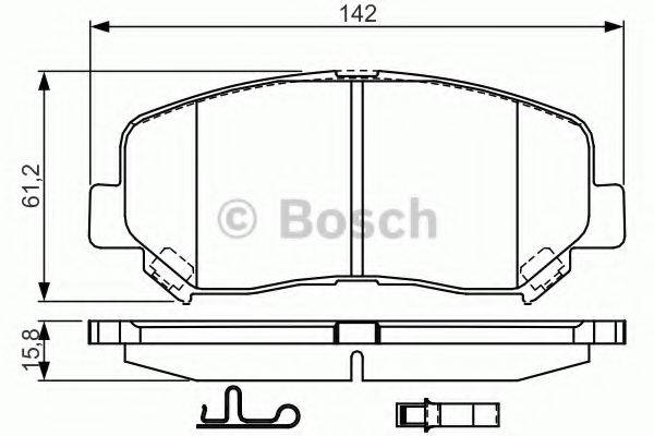 BOSCH 0986TB3222 Комплект гальмівних колодок, дискове гальмо