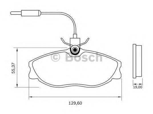 BOSCH 0986BB0190 Комплект гальмівних колодок, дискове гальмо