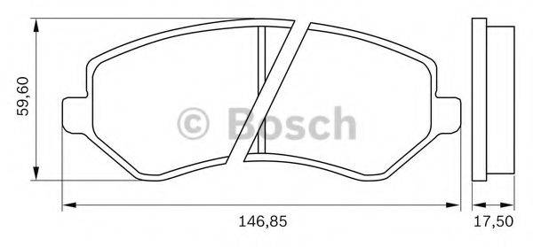 BOSCH 0986BB0571 Комплект гальмівних колодок, дискове гальмо