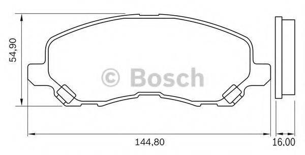 BOSCH 0986BB0590 Комплект гальмівних колодок, дискове гальмо