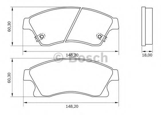 BOSCH 0986BB0903 Комплект гальмівних колодок, дискове гальмо