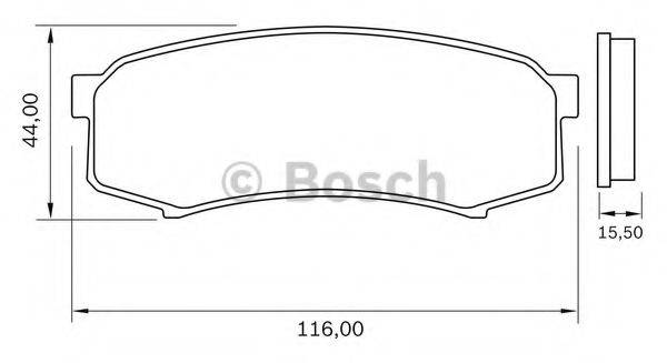 BOSCH 0986BB0973 Комплект гальмівних колодок, дискове гальмо