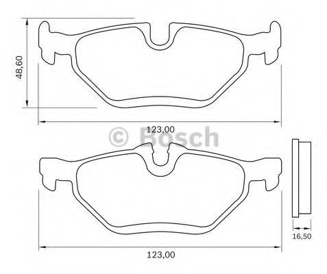 BOSCH 0986BB0993 Комплект гальмівних колодок, дискове гальмо