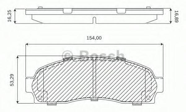 BOSCH F03B050047 Комплект гальмівних колодок, дискове гальмо