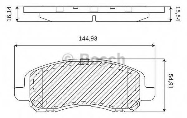 BOSCH F03B050059 Комплект гальмівних колодок, дискове гальмо