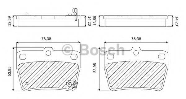 BOSCH F03B050125 Комплект гальмівних колодок, дискове гальмо