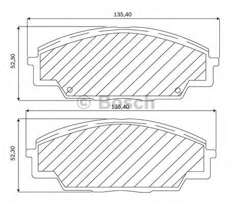 BOSCH F03B050211 Комплект гальмівних колодок, дискове гальмо