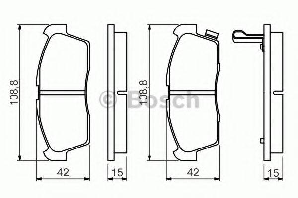 BOSCH 0986494700 Комплект гальмівних колодок, дискове гальмо