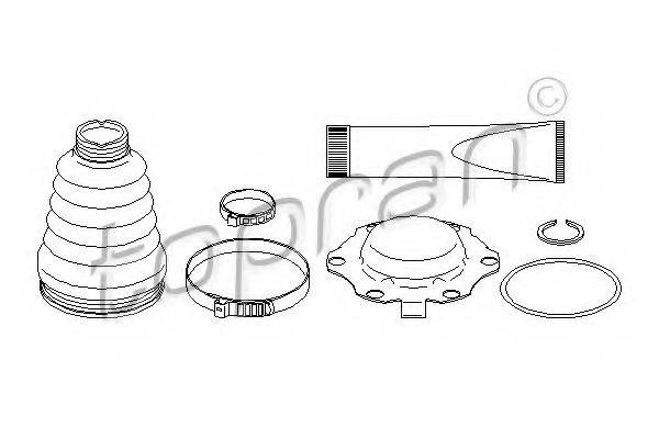 TOPRAN 110968 Комплект пильника, приводний вал