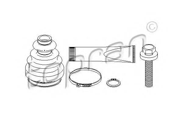 TOPRAN 111673 Комплект пильника, приводний вал