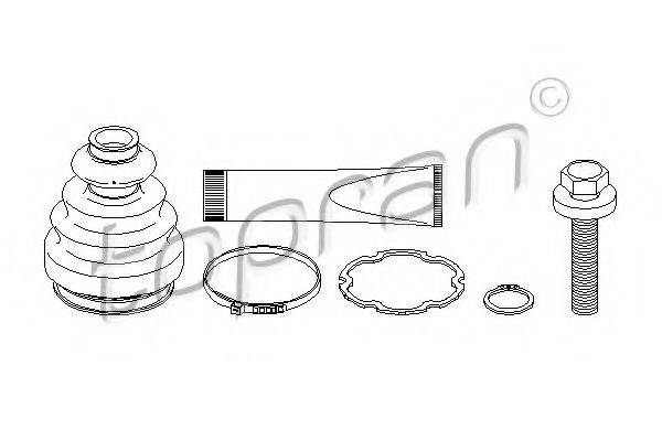 TOPRAN 111674 Комплект пильника, приводний вал