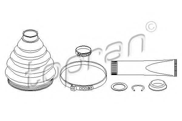 TOPRAN 110970 Комплект пильника, приводний вал