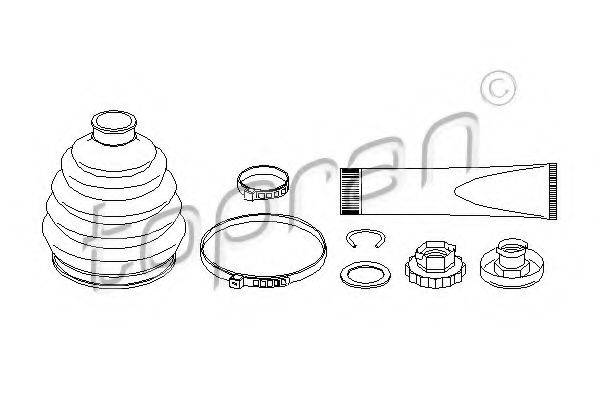 TOPRAN 109410 Комплект пильника, приводний вал