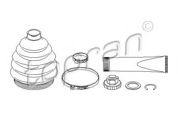 TOPRAN 109412 Комплект пильника, приводний вал