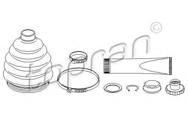 TOPRAN 111664 Комплект пильника, приводний вал