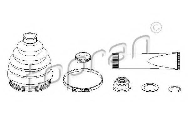TOPRAN 110242 Комплект пильника, приводний вал