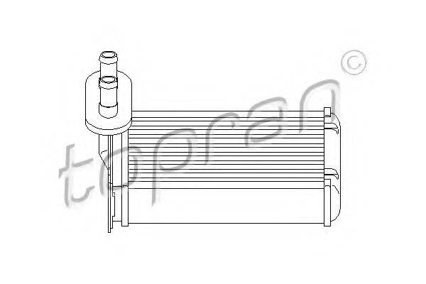 TOPRAN 103147 Теплообмінник, опалення салону
