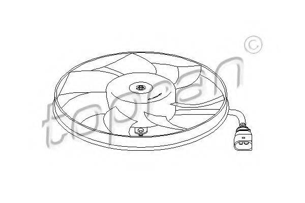 TOPRAN 111284 Вентилятор, охолодження двигуна