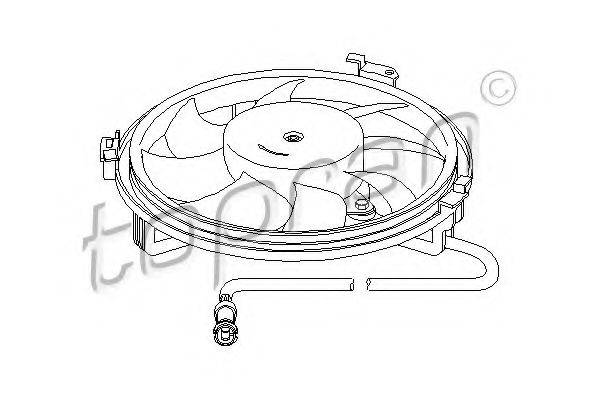 TOPRAN 107722 Вентилятор, охолодження двигуна